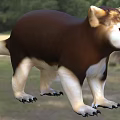 Wild Brown White Scaled Reptile Walking In Natural Green Grassland Habitat