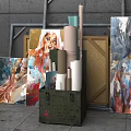 Oil Paintings Collection Featuring Easel Portrait Multiple Canvas Gray Wall Art Supplies