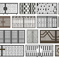 Modern gate wrung iron door 3d model