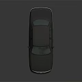 Vintage Black Sedan With Classic Design Front Grille And Headlights