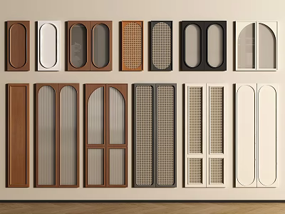 Wardrobe Doors with Various Designs Styles and Materials for Home Interiors 3d model