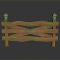 Fence Gate Fence Wall Defense Wall Wooden Fence Fence Iron Fence Floriculture Fence Iron Fence Railing 3d model