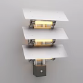 Modern Three Tiered Metal Wall Lamp With Bright LED Light And Sleek Design