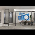 DAYON Doors and Windows Modern Showroom With Glass Entrance Display Area And Green Plants