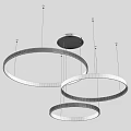 Modern Gold Circular Pendant Lights With Multi Layer Hanging Design 3d model