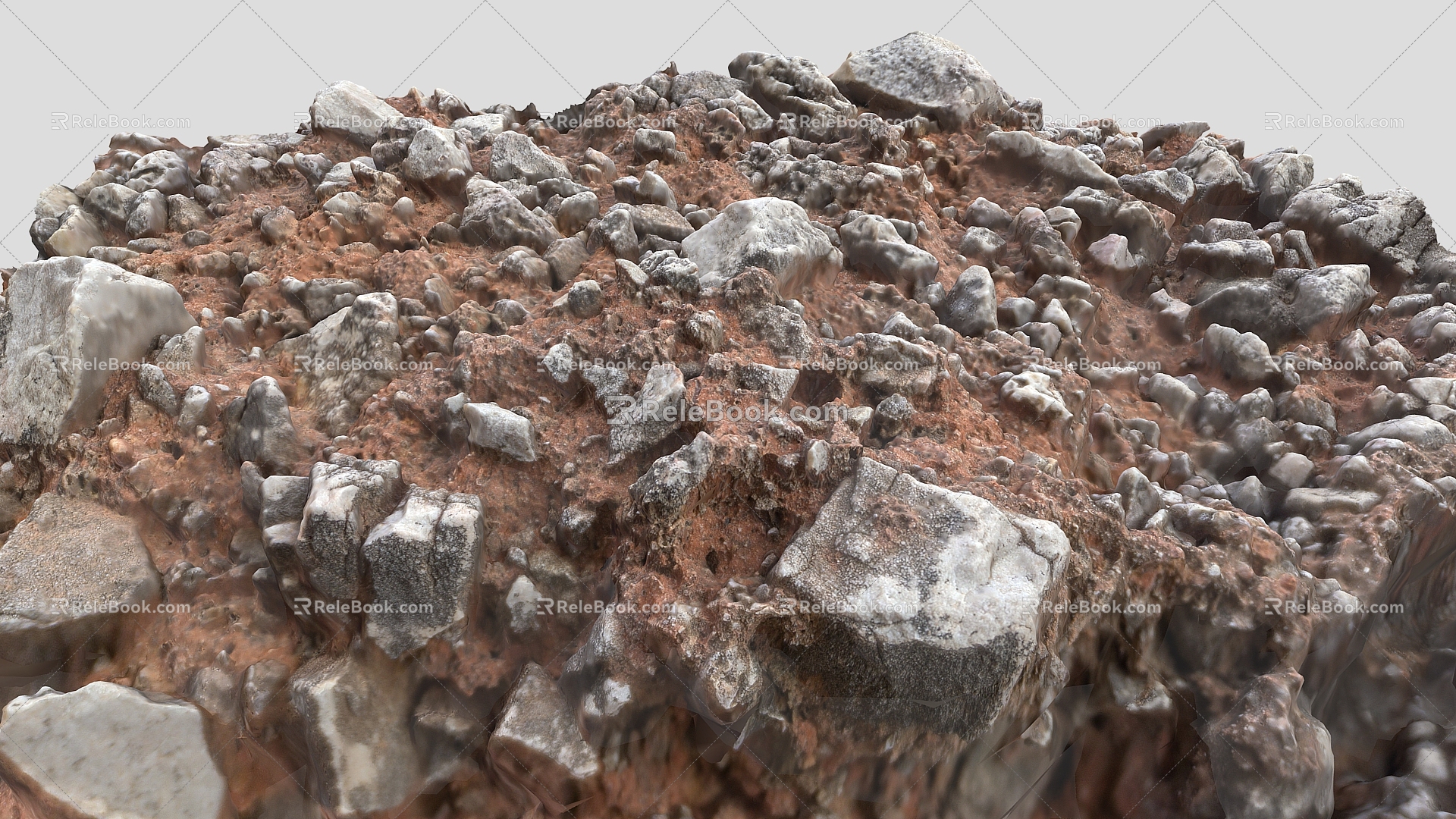 Terrain Rock Terrain Stone Red Rock 3d model