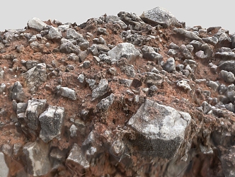 Terrain Rock Terrain Stone Red Rock 3d model