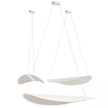Modern White Chandelier With Hanging Disc Shaped Elements And Minimalist Design 3d model