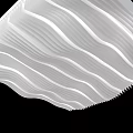 Elegant Modern White Ceiling Design With Wavy Lines And Textured Surface