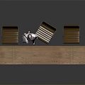 Modern Wooden Reception Desk Design With Comfortable Chairs And Interior Furniture
