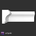 White Decorative Molding For Interior Architectural Design With Curved Edges And Smooth Surface