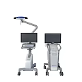 Medical Devices Featuring Dual Monitors Mobile Stands And Adjustable Arm Structures 3d model
