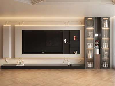 Background Wall French TV Background Wall Simple European TV Background Wall European TV Background Wall TV Background Wall TV Cabinet 3d model