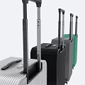 Modern Luggage With Telescopic Handle And Rolling Wheels In Various Colors
