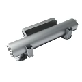 Silver Tubular Industrial Equipment With Multiple Ports And Control Panel
