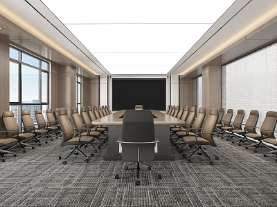 Modern Meeting Room Meeting Table and Chair 3d model