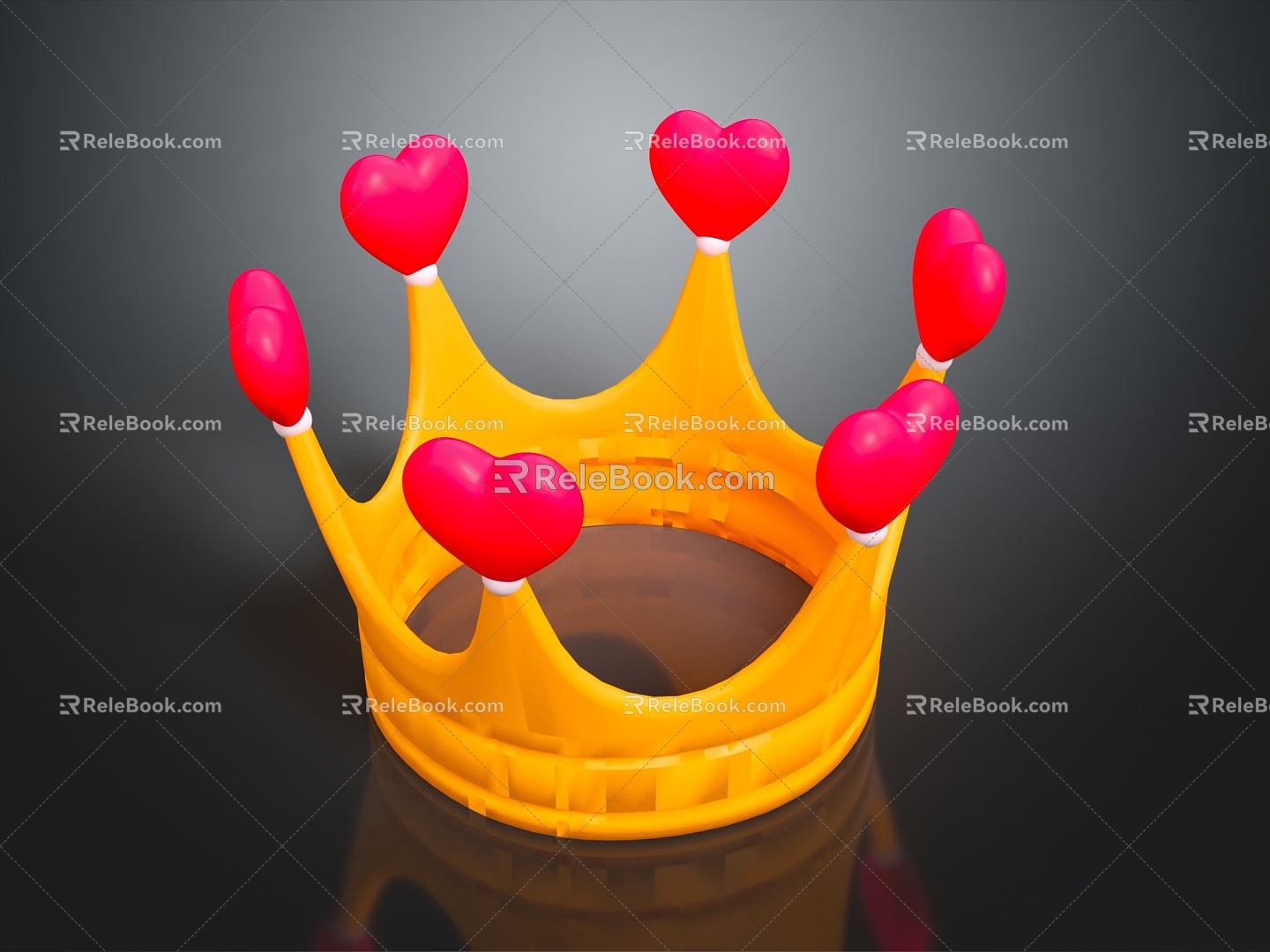 Modern Crown Cartoon Crown Cartoon Crown 3d model