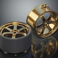High Quality Car Parts Golden Wheel Rims with Elegant Metallic Design for Vehicles