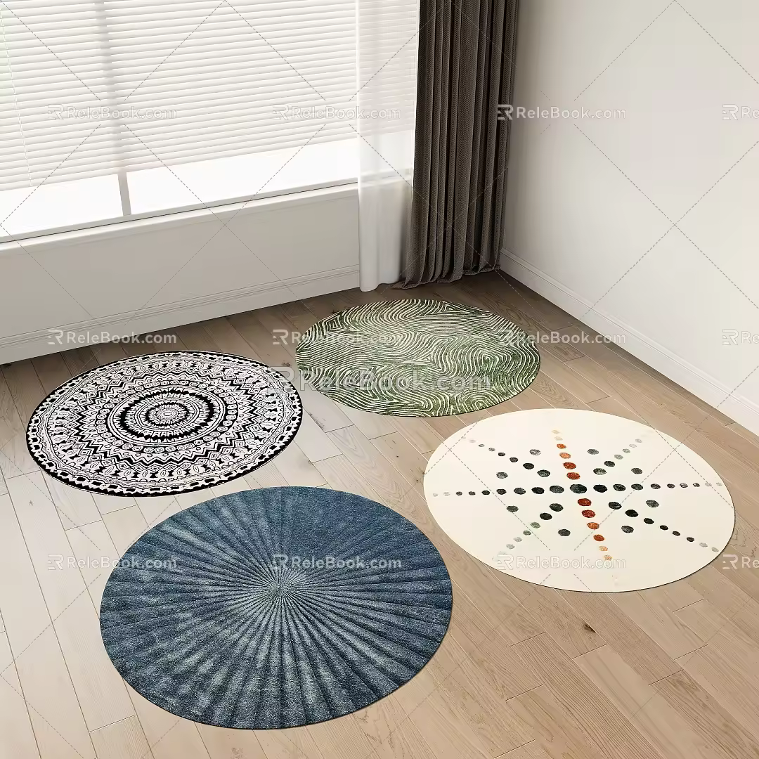 Round carpet 3d model