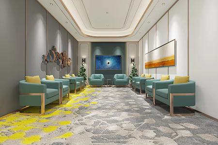 Modern Reception Room 3d model