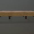 Natural Wooden Bed Frame With Slatted Design For Sturdy Mattress Support