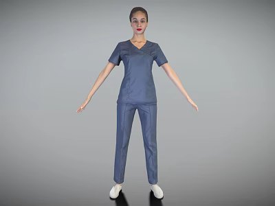 Young beautiful brunette in modern woman surgeon uniform 3d model Young beautiful brunette in modern woman surgeon uniform 3d model
