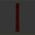 Red Wood Plant Derived Long Strip Natural Decorative Wooden Piece With Smooth Surface