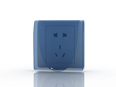 Modern Blue Electrical Power Outlet For Household Daily Use Appliances 3d model
