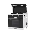 Modern Integrated Kitchen Appliance With Gas Stove Range Hood And Oven