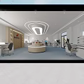 SF Express Service Hall Interior With Reception Counter Display Shelves And Modern Lighting