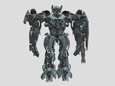 Futuristic Humanoid Robot Character With Detailed Armored Body And Mechanical Features 3d model