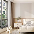 Cozy Modern Bedroom Interior Design With Soft Bed Nightstands Pendant Lights Rug And Wall Art