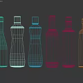 Essential Assorted Chinese Condiment Bottles with Different Seasonings for Kitchen Cooking