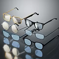 Fashion Accessories Stylish Eyeglasses with Multiple Frame Shapes Different Colors Square Round Designs Reflective