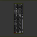 Sleek Computer Keyboard Featuring Black Gray Keys And Red Accent Key Design