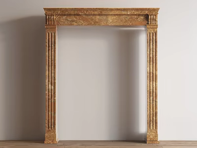 European-style door arch pass door opening 3d model