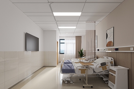 hospital ward 3d model