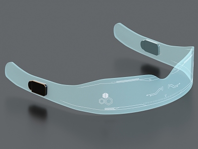 Sci-Fi Glasses Future Glasses Cyberpunk Glasses 3d model