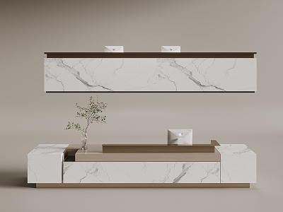 Reception desk Bar counter 3d model