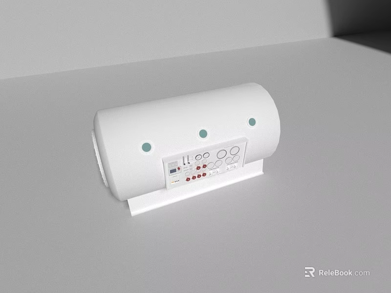 White Cylindrical Medical Device With Control Panel And Digital 3d model 