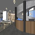 Modern Tobacco And Liquor Store Interior With Shelves And Display Cabinets