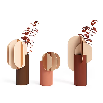 Floriculture Ornaments Design Sense Vase Device Art 3d model