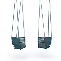 Outdoor Hanging Swings with Woven Seats and Gray Cushions for Playground Fun