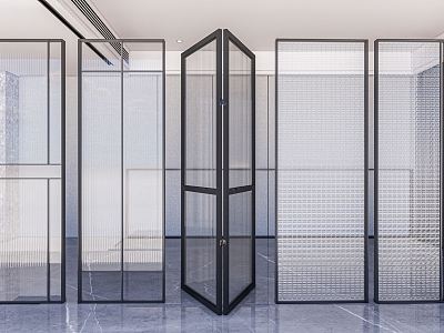 Modern partition glass partition glass wall glass brick wall frosted glass partition model