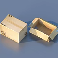 Brown Cardboard Packaging Boxes for Household Items with Open Closed and Recycling Symbols