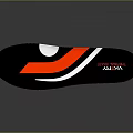 VASY Therapeutic Insole With Black Red White Design For Comfortable Foot Support