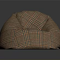 Cozy Plaid Pattern Bean Bag Chair For Modern Living Room Furniture