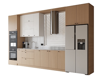 Modern Cabinet Refrigerator Sideboard Oven Stove 3d model