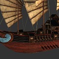 Ancient Chinese Ship Building Ship Fu Ship Sailing Ship Ancient Warship Sailing Ship Fu Ship Wide Ship Sailing Ship 3d model