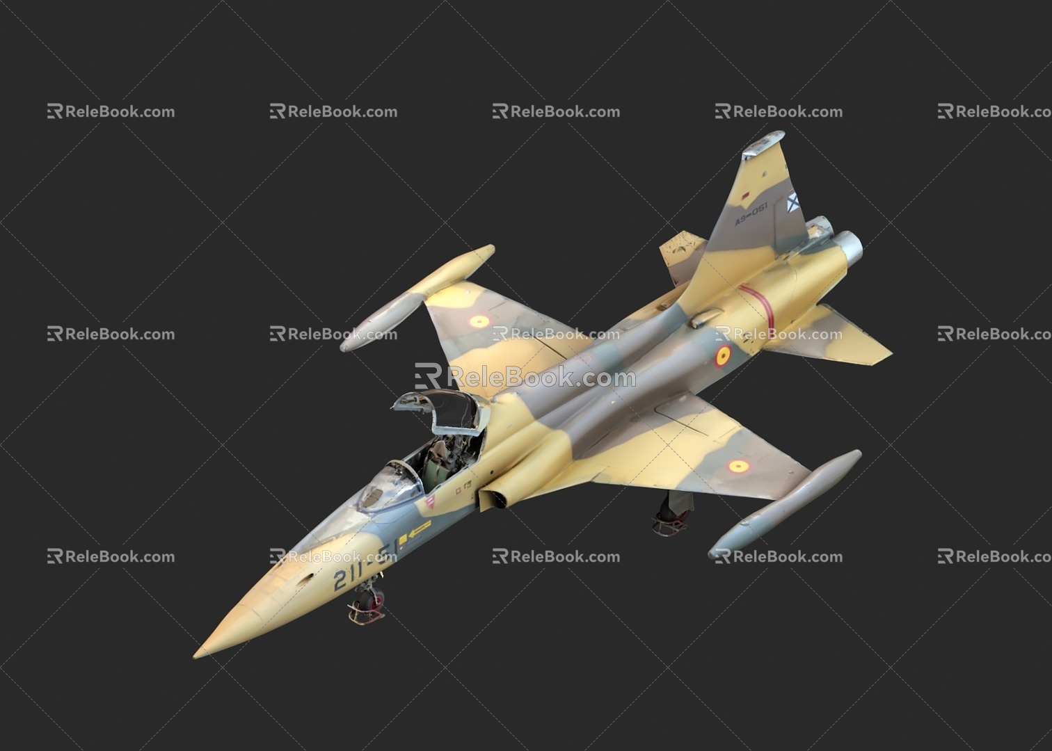 American F5 aircraft 3d model